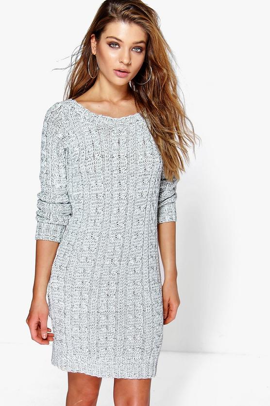 Eva Cable Knit Mini Dress